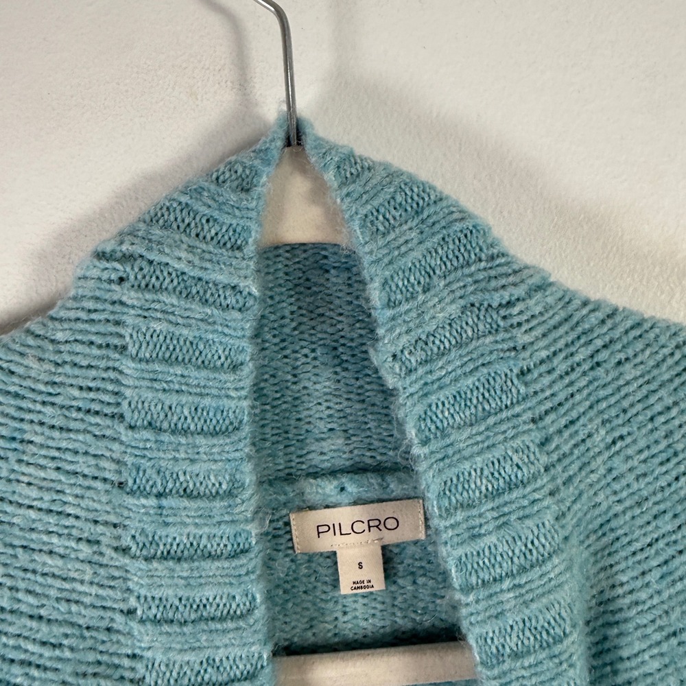 Pilcro Anthropologie Zamora Sweater Blue Cowl Neck Oversized Womens Small - Picture 5 of 11